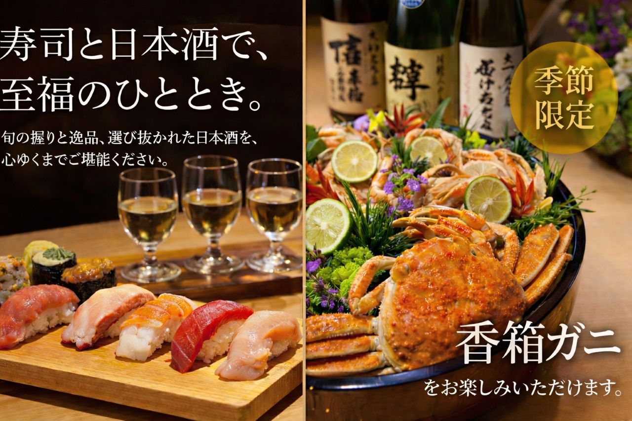 石川県金沢の香箱ガニを味わうコース料理｜寿し かののか【予約可】